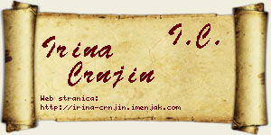 Irina Crnjin vizit kartica